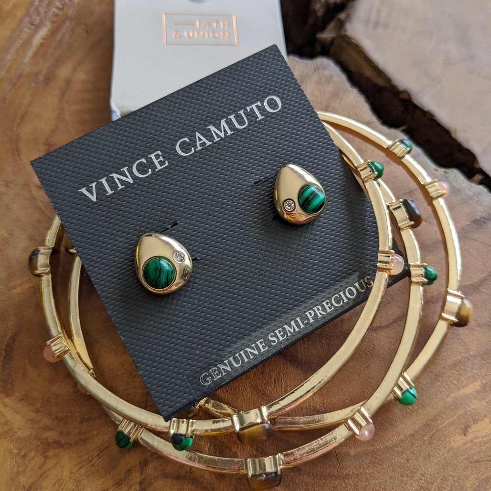 Vince Camuto earrings, 14th & Union bracelets se